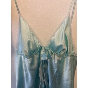 Vintage Y2K Victoria's Secret Angels baby blue and lace nightgown Size L